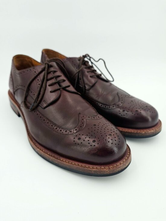 Beckett Simonon Wingtip Brogue Oxford Brown Leather Dress Shoes Men\'s Size 12 main image 9